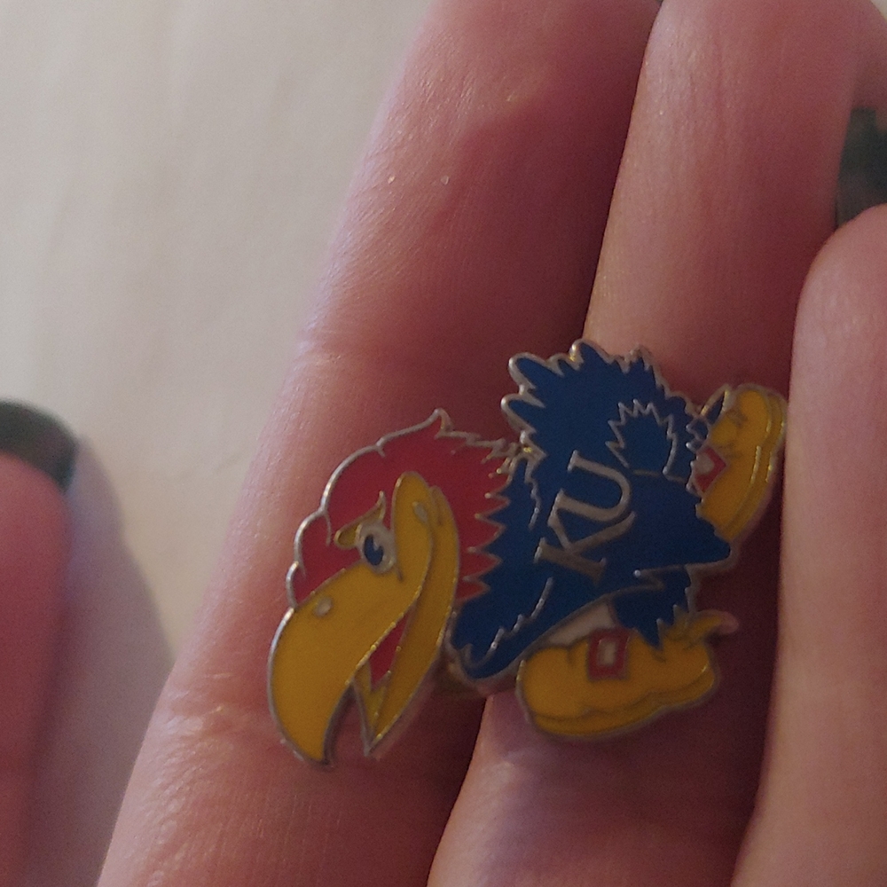 Kansas Jayhawks KU Lapel Pin college University Champions